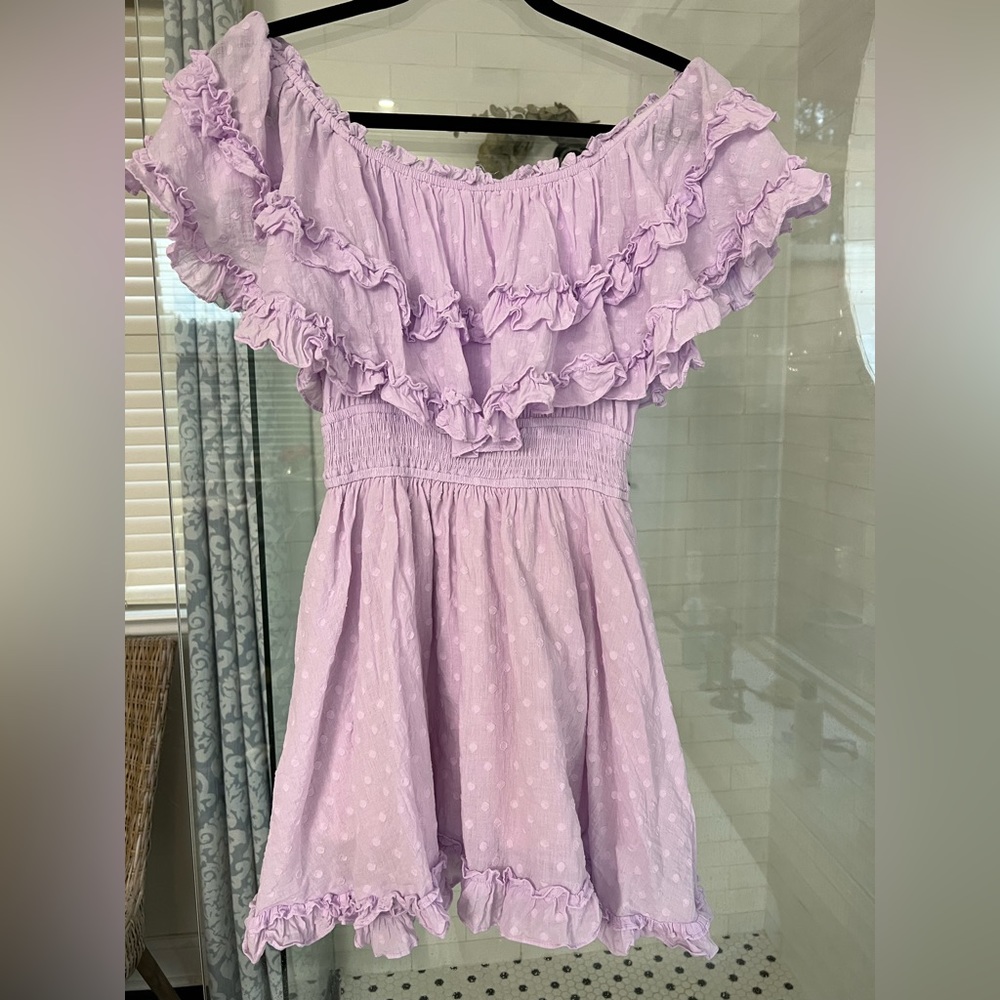 Mable lavender off the shoulder dress
